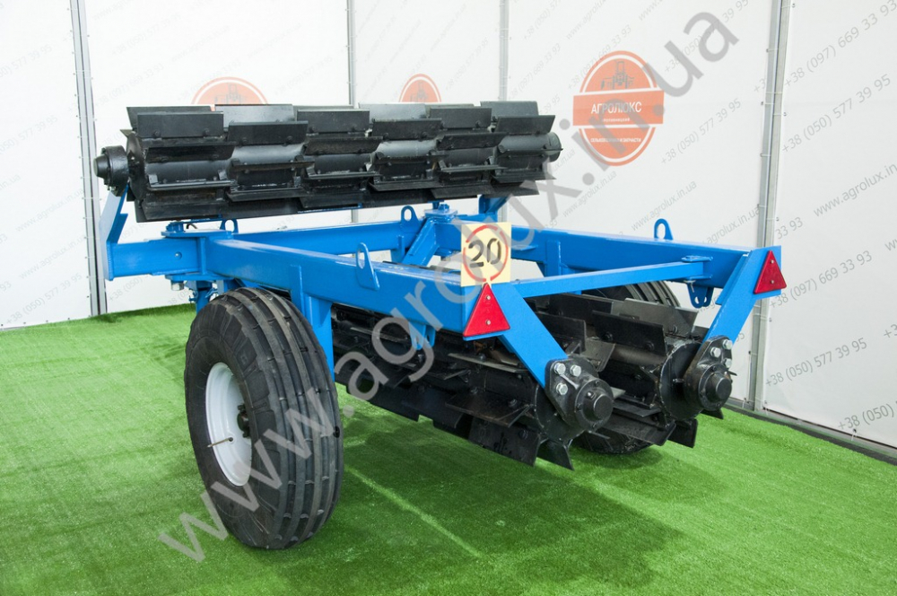 Коток-подрібнювач водоналивний КЗК-6 шахматний порядок (синій), 6 м. Коток-подрібнювач водоналивний КЗК-6 шахматний порядок (синій), 6 м.