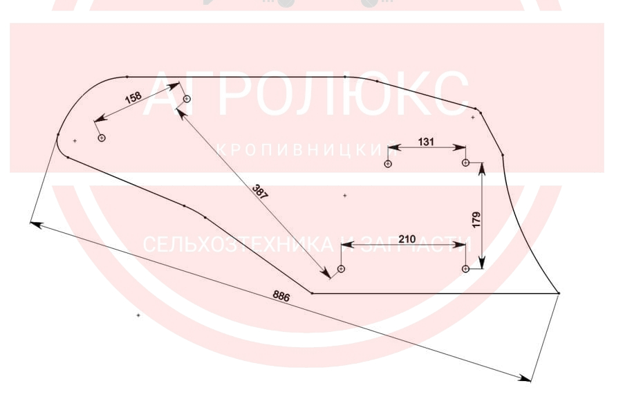 Відвал композитний полугвинтовий Текрон для плуга ПЛН 3-35/5-35 Відвал композитний полугвинтовий Текрон для плуга ПЛН 3-35/5-35