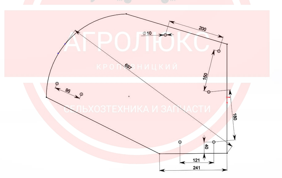 Відвал композитний Текрон для плуга ПНЛ-8-40 / ПНБ / ПНЯ Відвал композитний Текрон для плуга ПНЛ-8-40 / ПНБ / ПНЯ