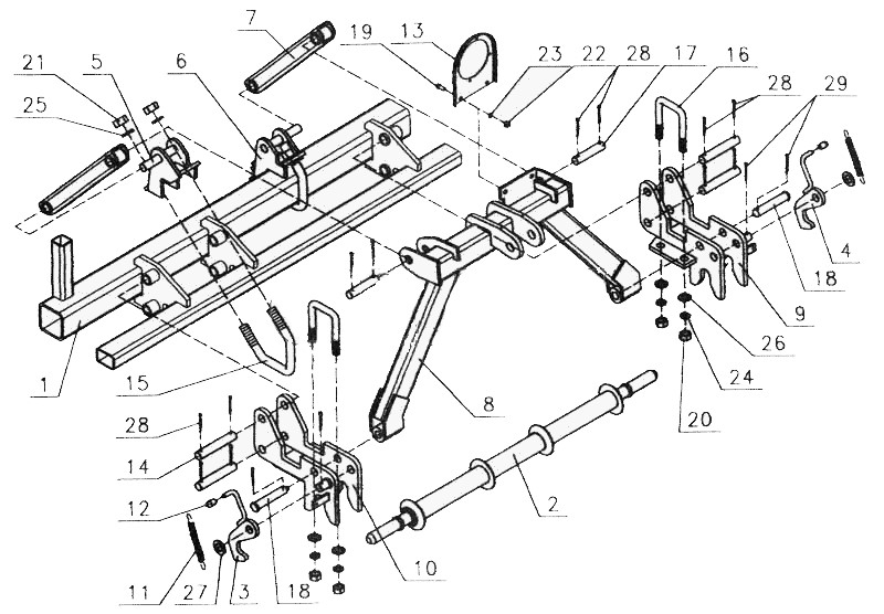 Вал навішування УПС/ВЕСТА /СУ (поперечина) 509.046.1760 Вал навішування УПС/ВЕСТА /СУ (поперечина) 509.046.1760