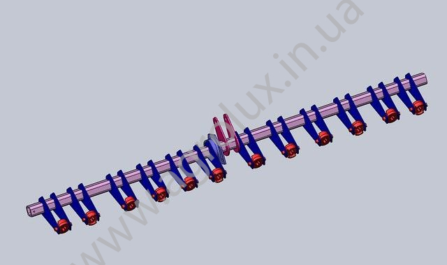 Вал підйому сошників СЗГ 00.2350 (н) Вал підйому сошників СЗГ 00.2350 (н)